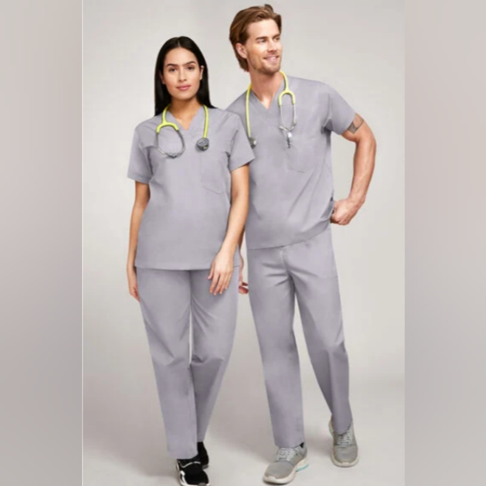 3 LG Unisex Gray scrub sets NEW